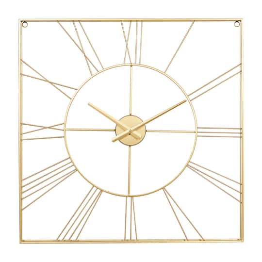 CosmoLiving by Cosmopolitan 24" Metal Square Wall Clock